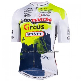 Maglia 2023 Intermarche Wanty Circus Manica Corta Giallo Blu Bianco